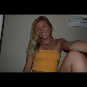 Yellow tube top